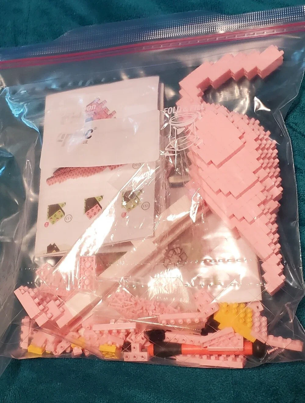 Pink Flamingo Building Block Toy Set - Kids Creative Construction